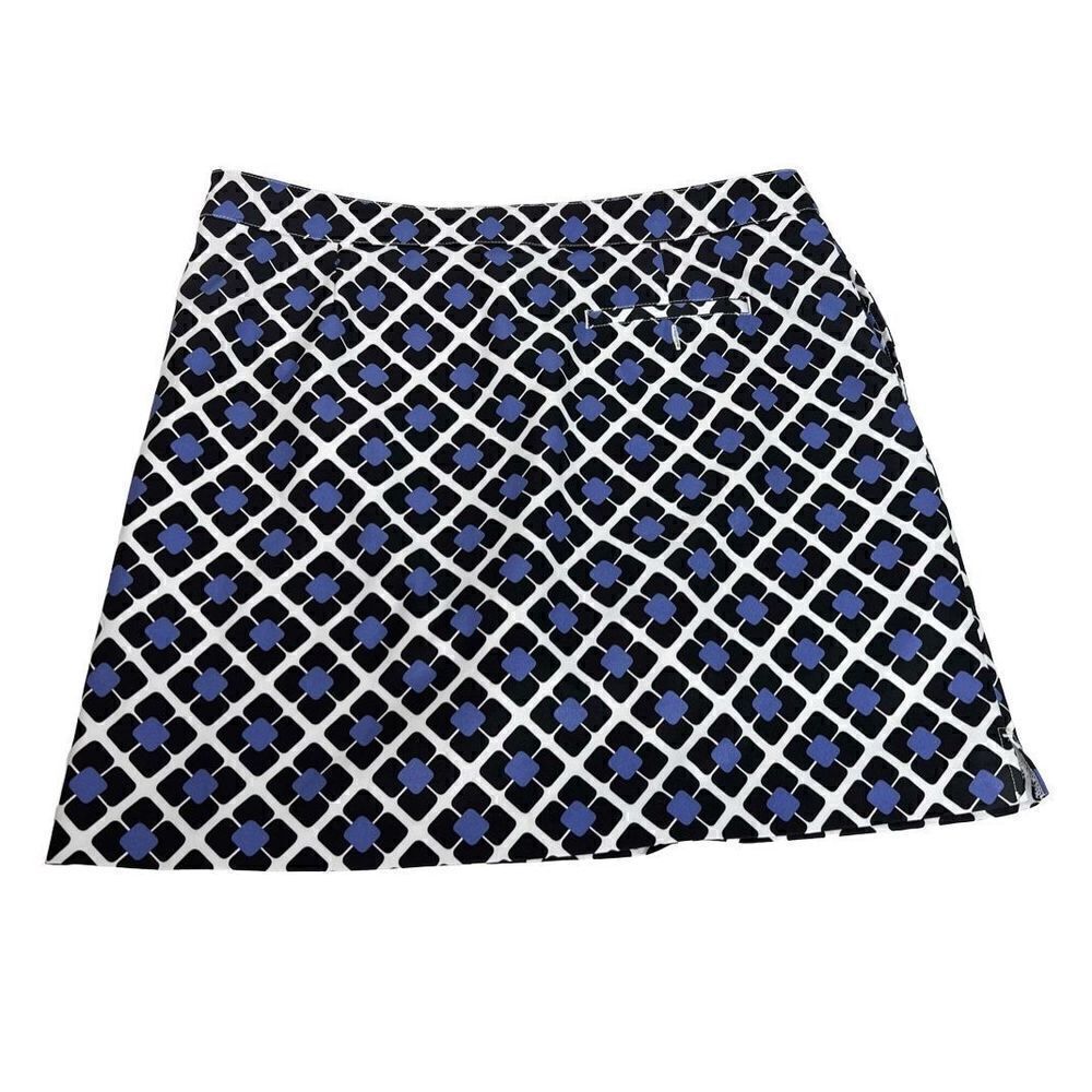 Greg Norman blue black and white print golf skort size 10